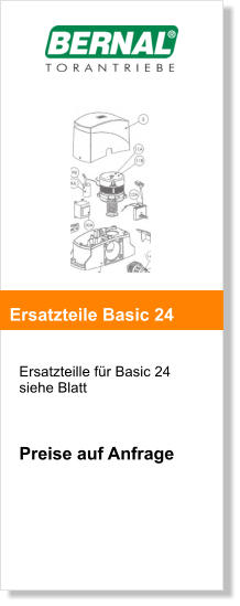 Ersatzteille fr Basic 24  siehe Blatt    Preise auf Anfrage     Ersatzteile Basic 24
