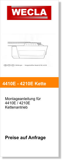 Montageanleitung fr  4410E / 4210E Kettenantrieb         Preise auf Anfrage     4410E - 4210E Kette